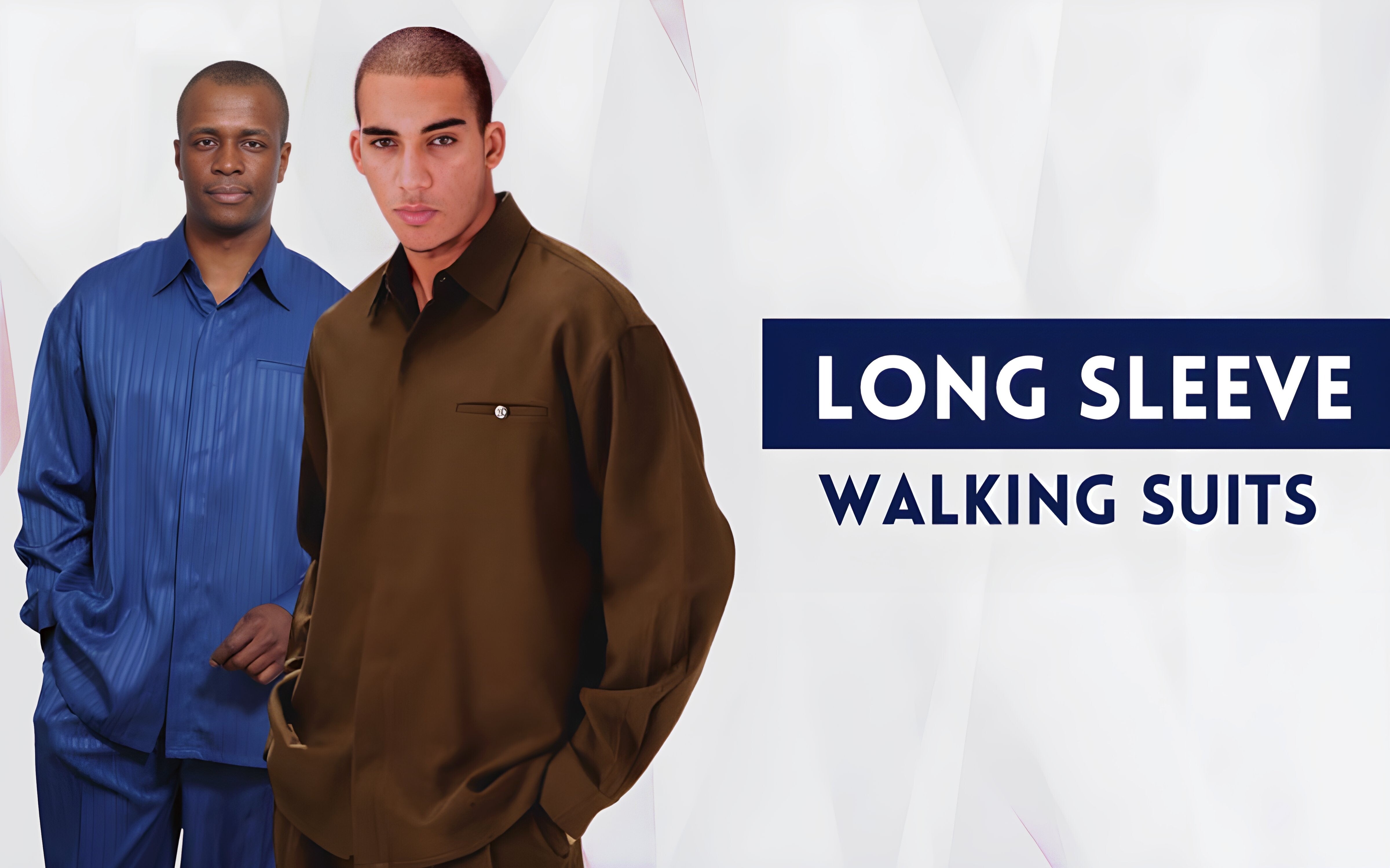 Long Sleeve Walking Suit - Casual Suits For Men + Mens Leisure Suit + Khaki