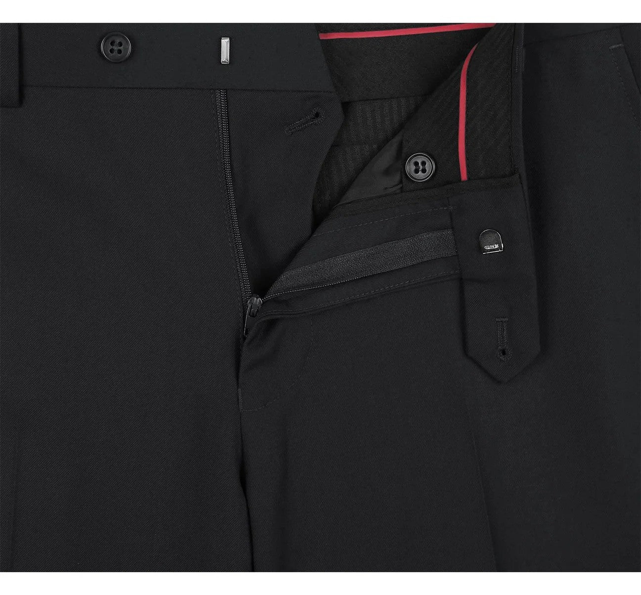 Renoir Mens Suit 201-1-BLK ( Satin Notched Lapel 2-Piece Tuxedo Suit )