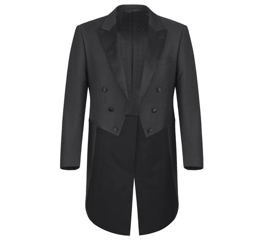 Renoir Mens Tuxedo 201-1FD-BLK ( Classic Fit Peak Lapel Full Dress Tuxedo )