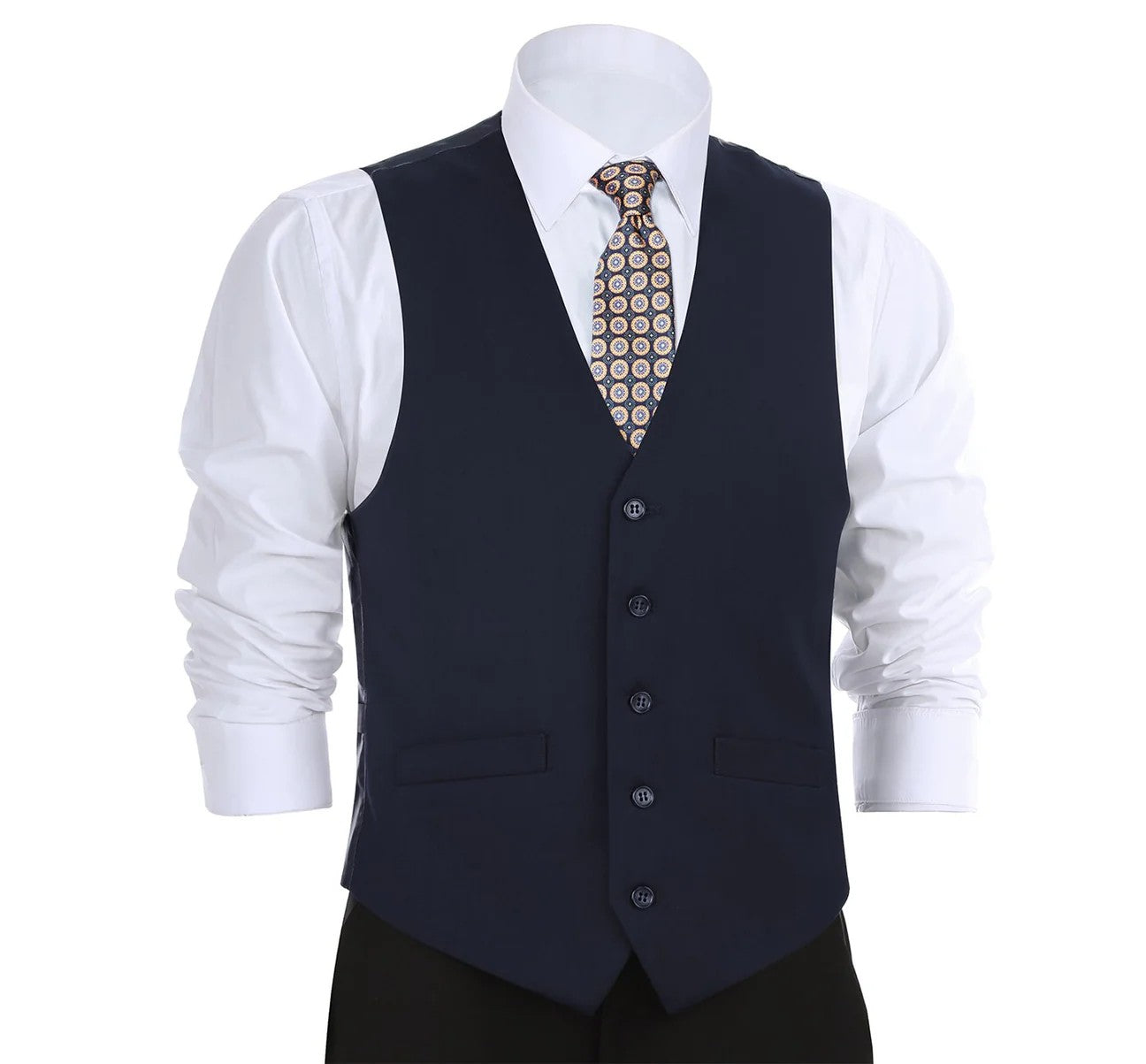 Renoir Mens Vest 201-2-DN ( Classic Fit Suit Separate Vest )