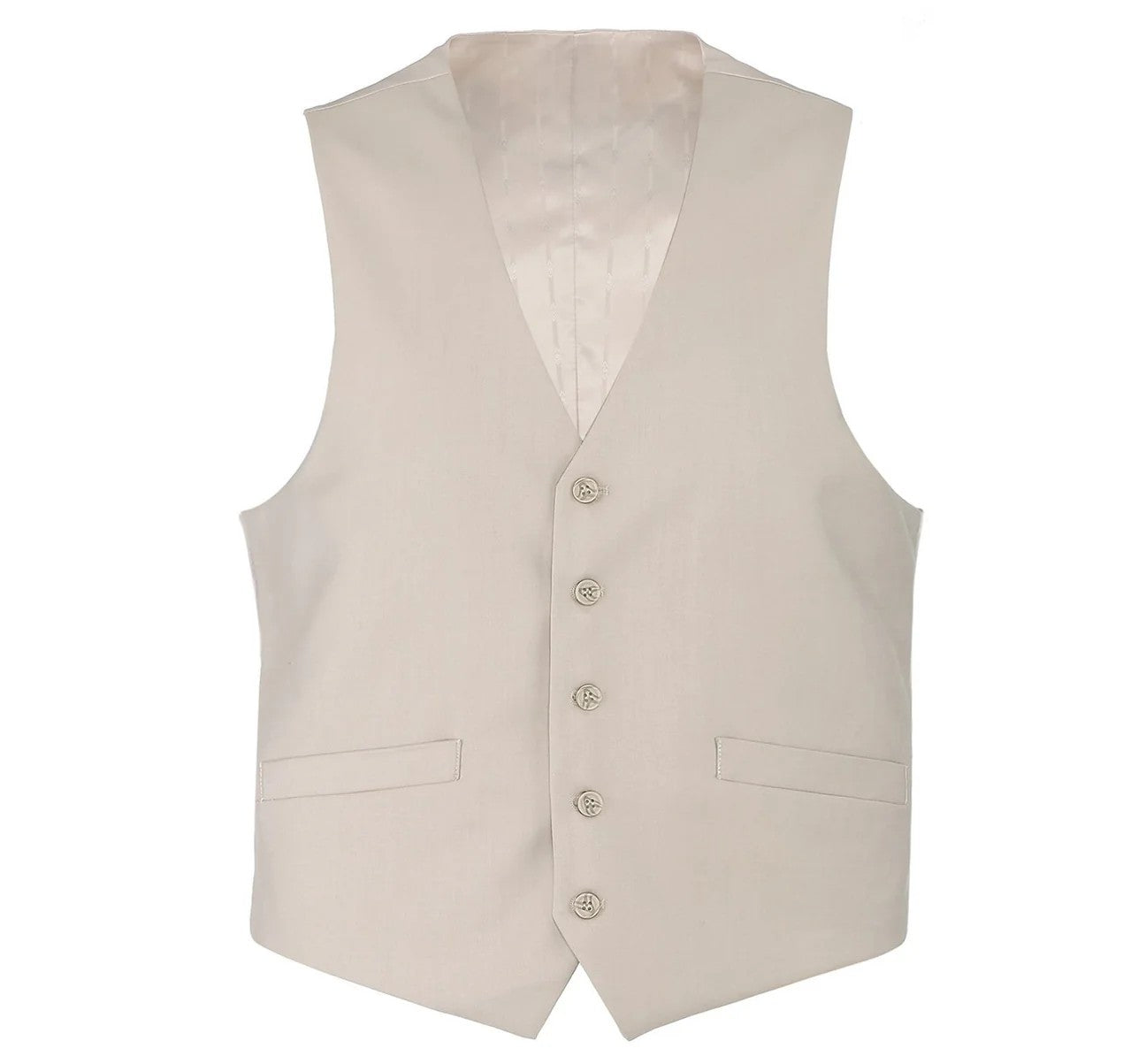 Renoir Mens Vest 201-3-BEIGE ( Classic Fit Suit Separate Vest )
