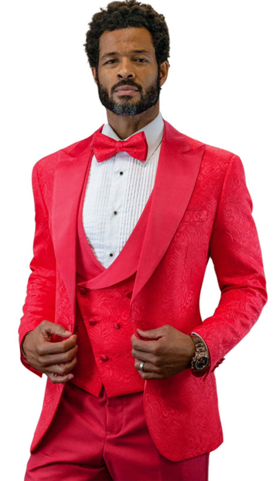 Statement BELLAGIO-15-RED Mens Suit