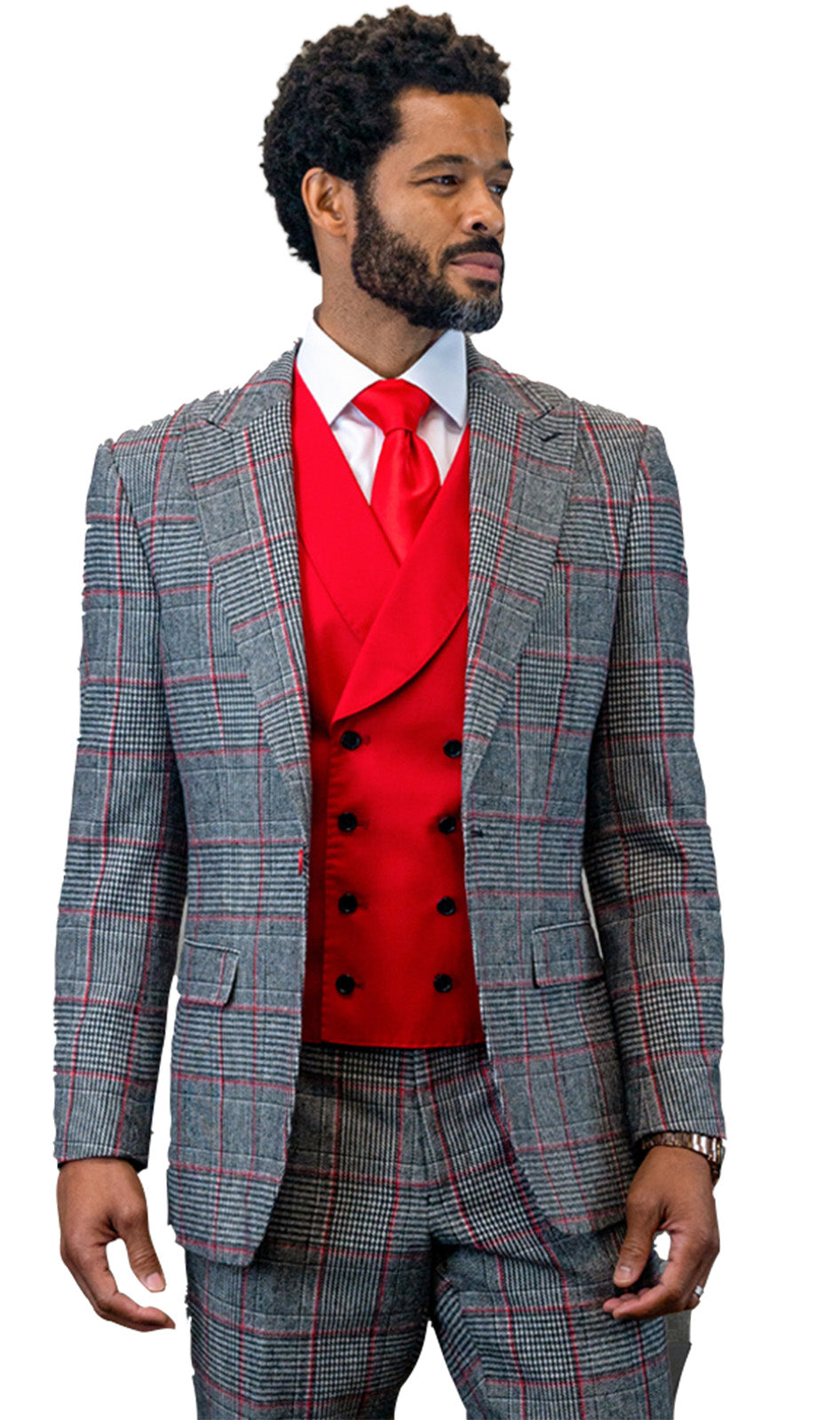 Statement BENSON-RED Mens Suit