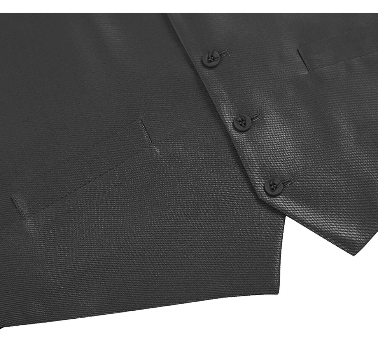 Renoir Mens Vest 207-1-BLK ( Classic Fit Sharkskin Suit Vest )