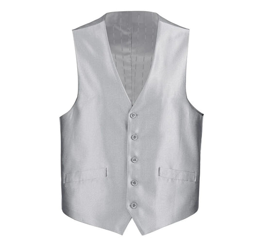 Renoir Mens Vest 207-2-GRY ( Classic Fit Sharkskin Suit Vest )