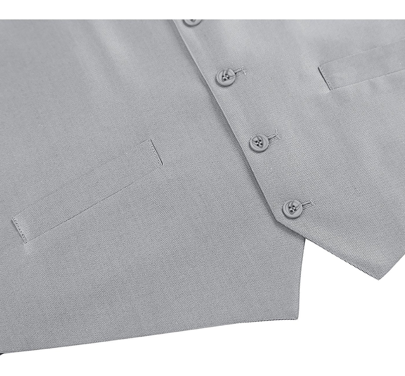 Renoir Mens Vest 207-2-GRY ( Classic Fit Sharkskin Suit Vest )