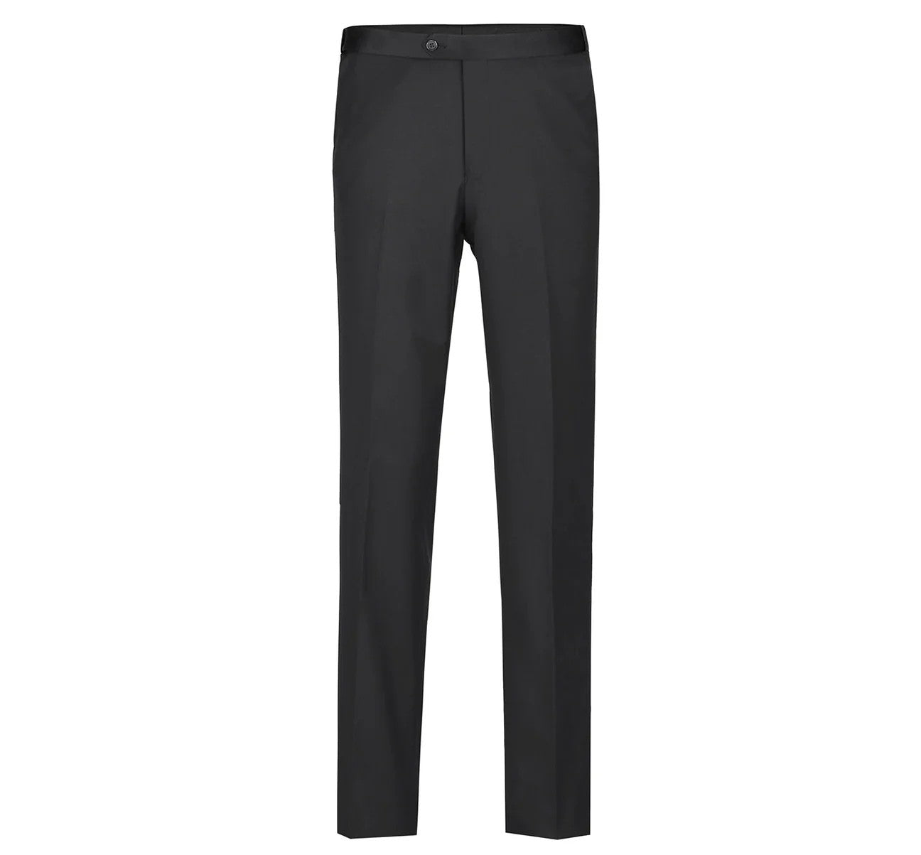 Renoir Mens Tuxedo 508-1-BLK ( Satin Notched Lapel 2-Piece 100% Wool Tuxedo )