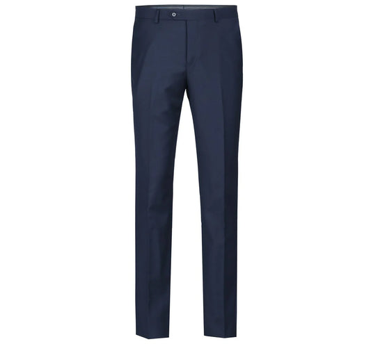 Renoir Mens Pant 508-19-BLUE ( Regular Fit Flat Front Wool Suit Pant )