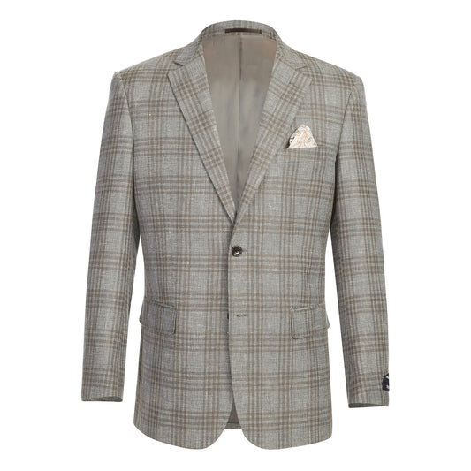 Renoir 565-13-GRY-BRN Mens Blazer