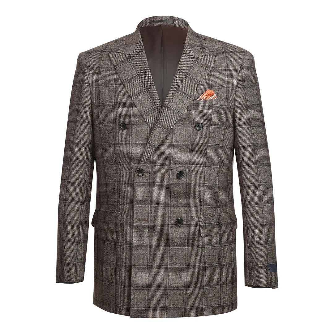 Alessandro Vitello Mens Suit 565-7-BROWN