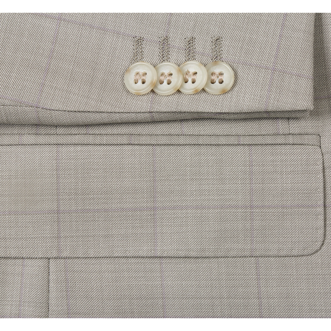 Renoir Mens Suit 566-10-STONE