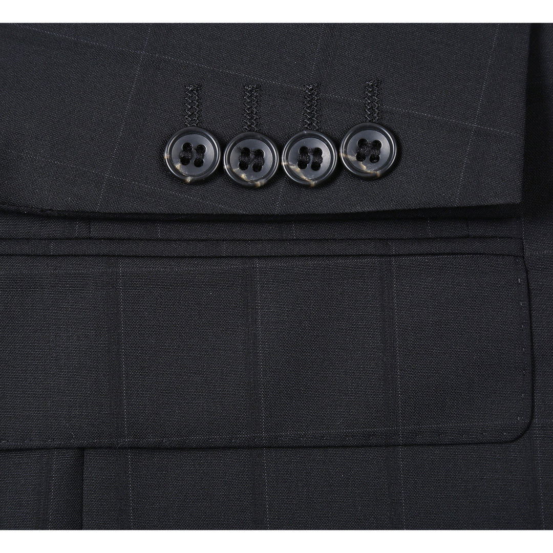 Renoir Mens Suit 566-15-BLK