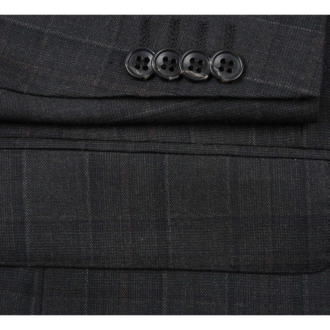 Alessandro Vitello Mens Suit 566-9-BLK