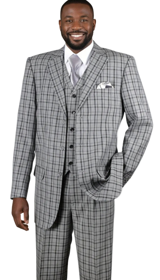 Milano Moda 5802V6-GB Mens Suit