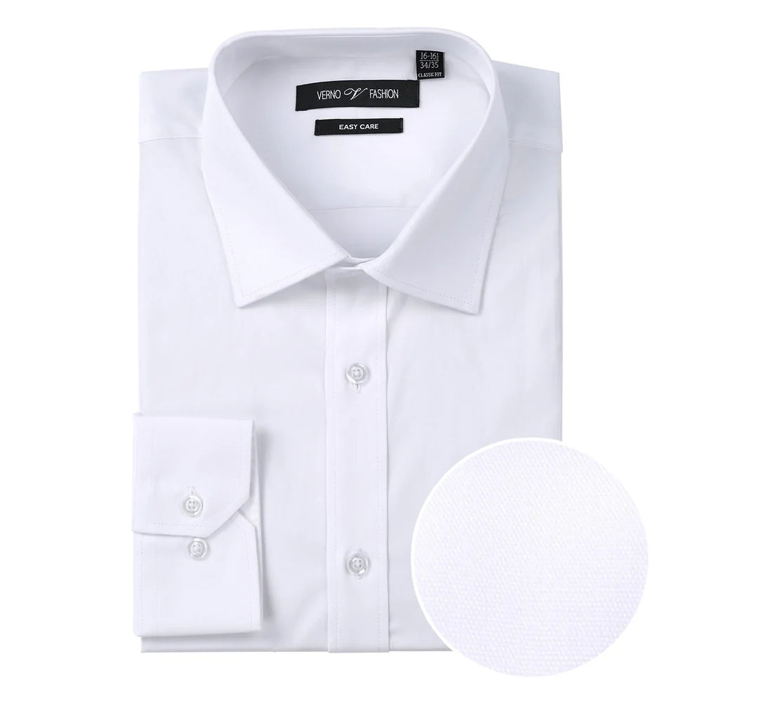 Verno CS0220-WHT Mens Shirt
