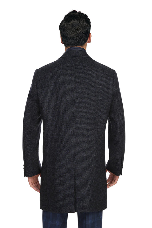 English Laundry Mens Coat EL98-08-410-NAVY ( Long Coat with Bib )