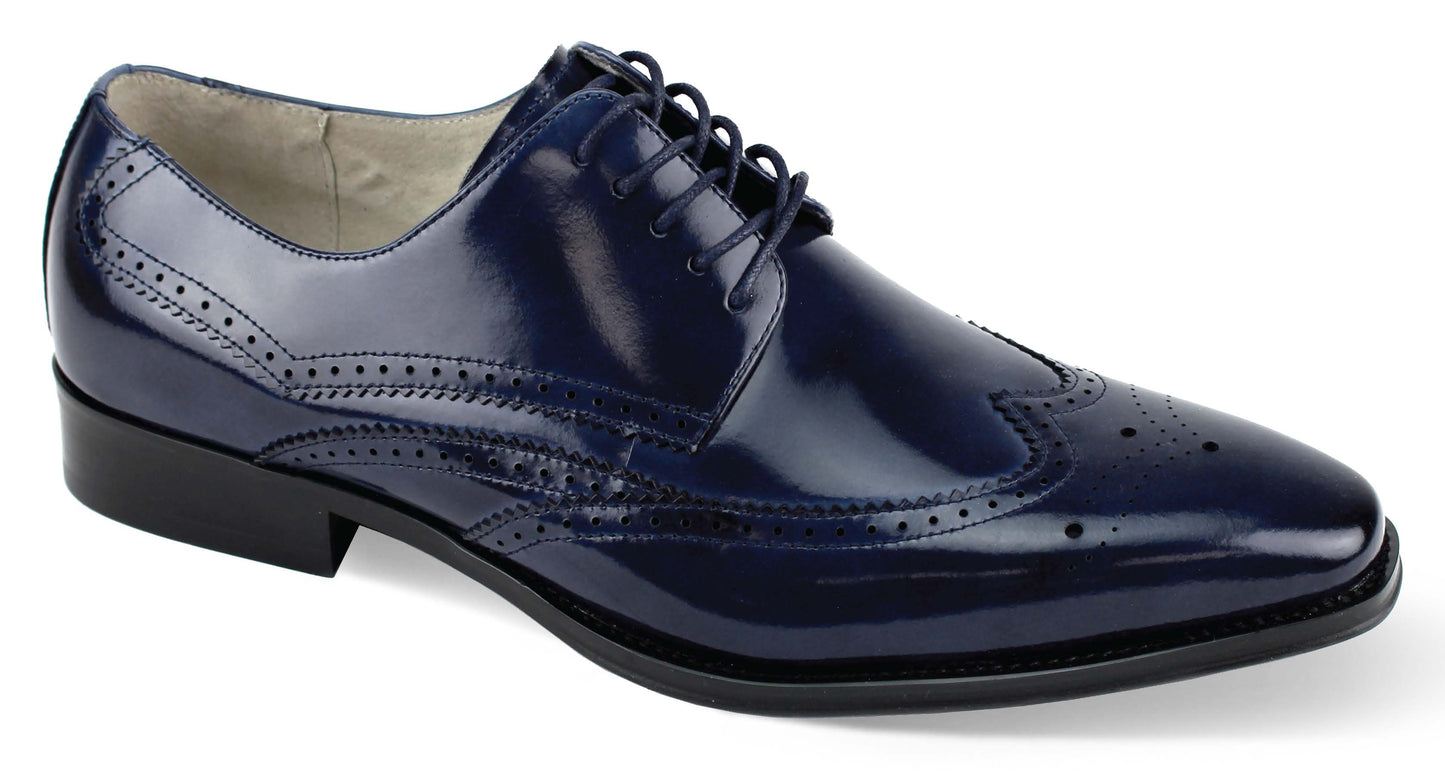 Giovanni Leather Dress Shoes-LINCOLN-NVY