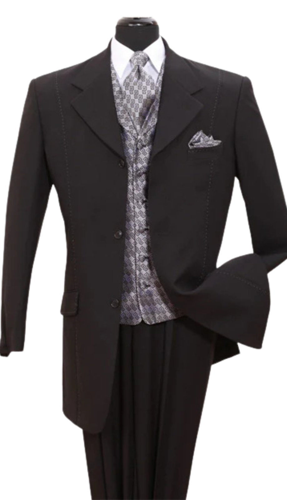 Milano Moda 6802V-BL Mens Suit