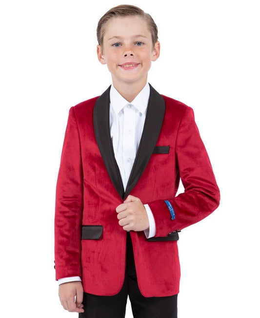 PERRY ELLIS PBJ408-06-RED Boys Suit