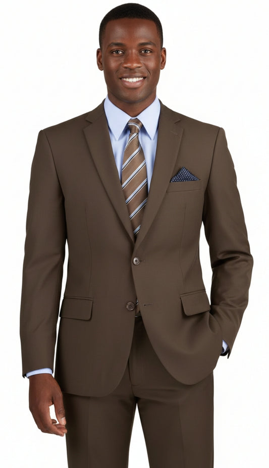 Vinci S-2PP-BRN Mens Suit