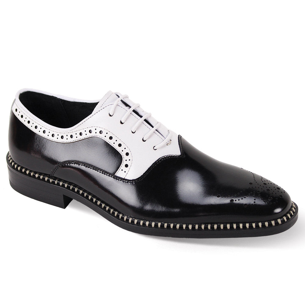 Giovanni Leather Dress Shoes-SAWYER-BLK-WHT