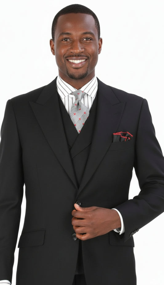 Iconic T-107-BLK Mens Church Suit
