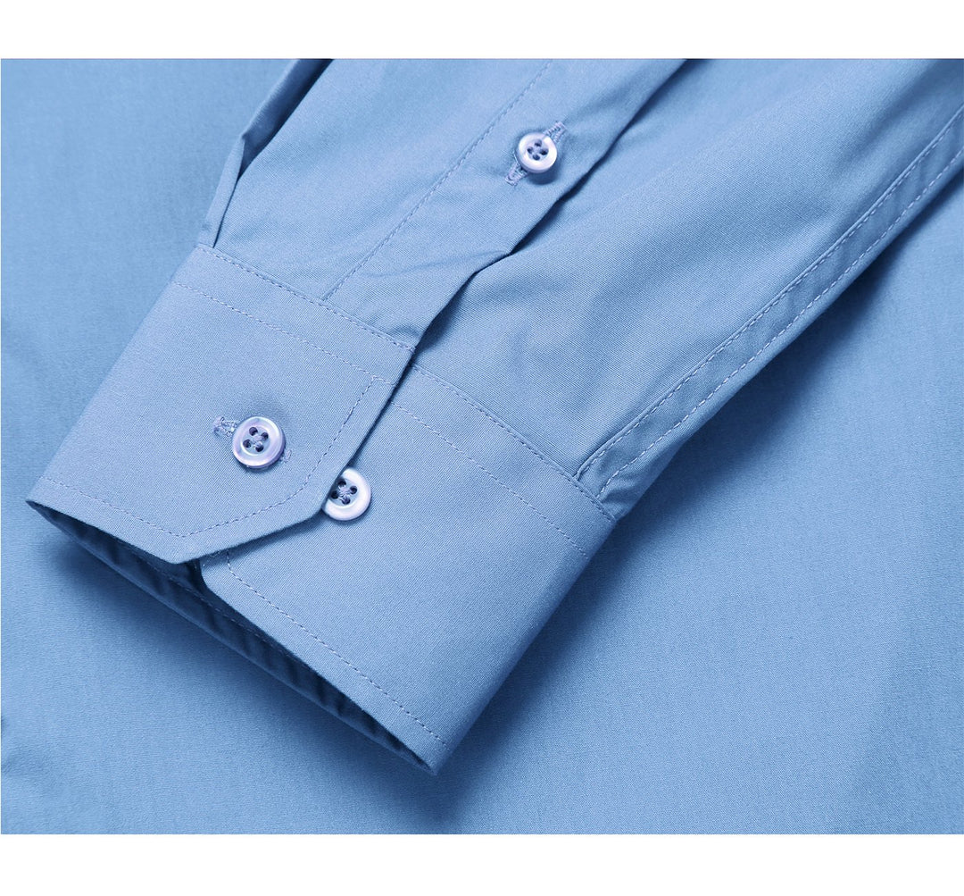 Renoir Mens Shirt TC627-LB ( Classic Fit Long Sleeve Spread Collar Dress Shirt )