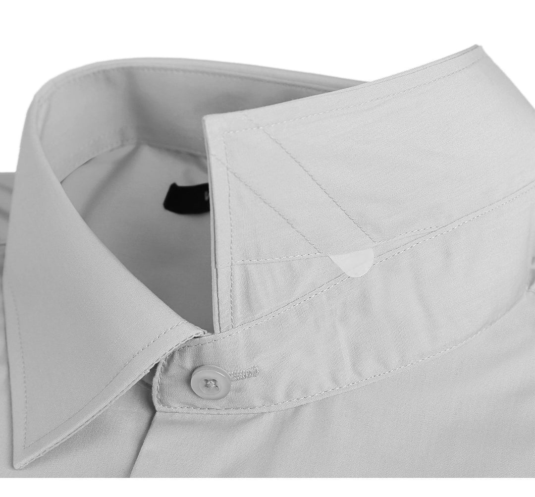 Renoir Mens Shirts TC629-GRY ( Classic Fit Long Sleeve Spread Collar Dress Shirt )