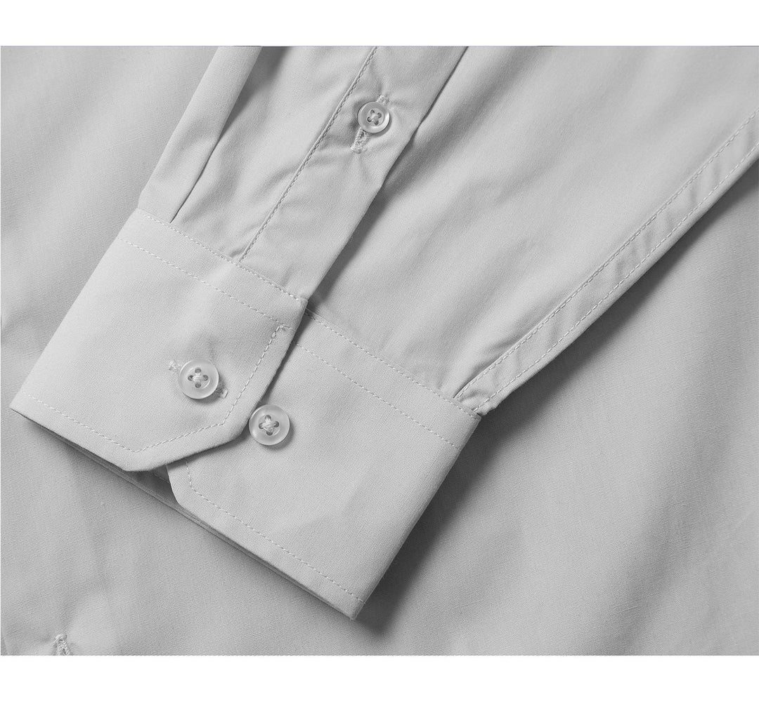 Renoir Mens Shirts TC629-GRY ( Classic Fit Long Sleeve Spread Collar Dress Shirt )