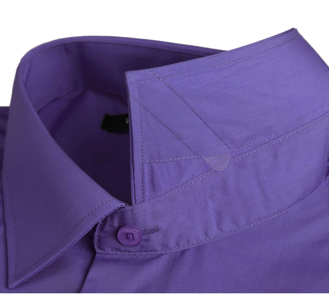 Renoir Mens Shirts TC640-LILAC ( Classic Fit Long Sleeve Spread Collar Dress Shirt )
