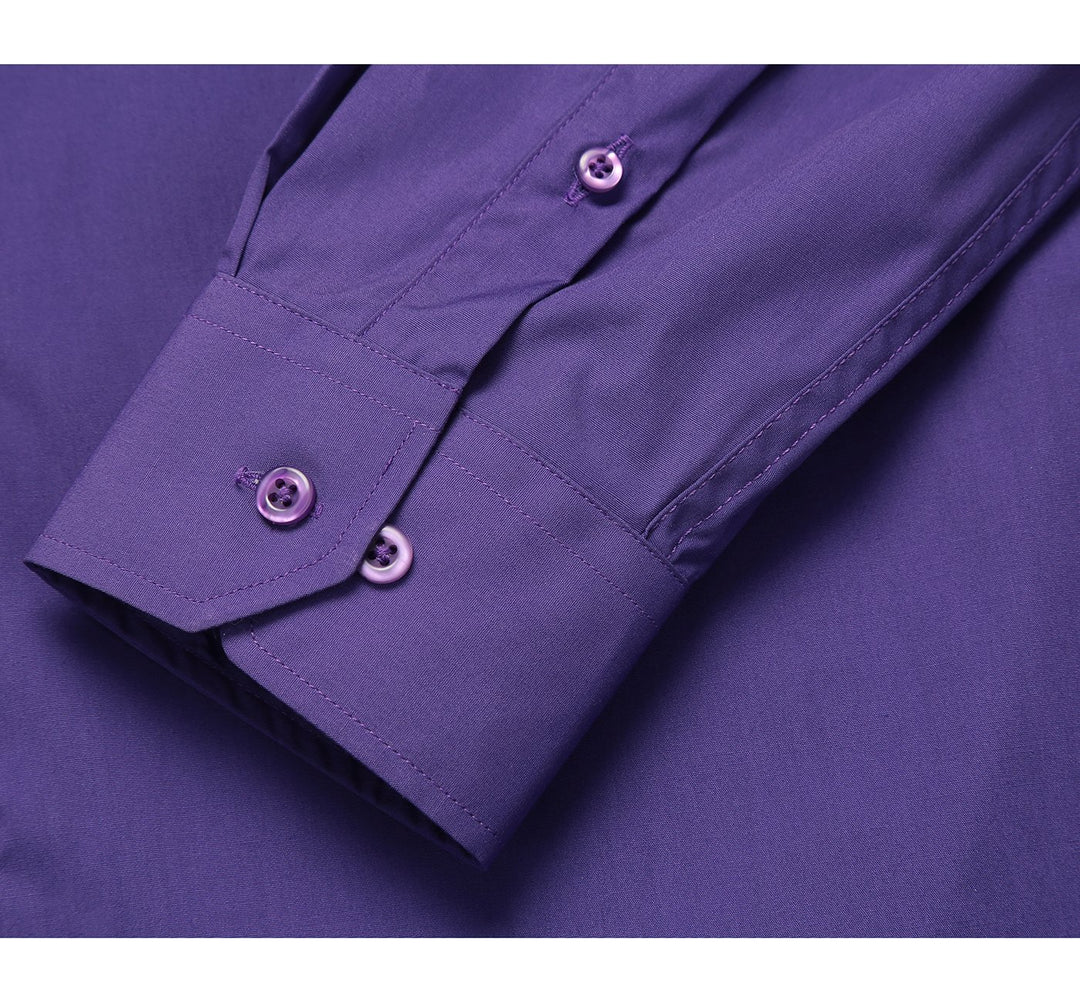 Renoir Mens Shirts TC640-LILAC ( Classic Fit Long Sleeve Spread Collar Dress Shirt )