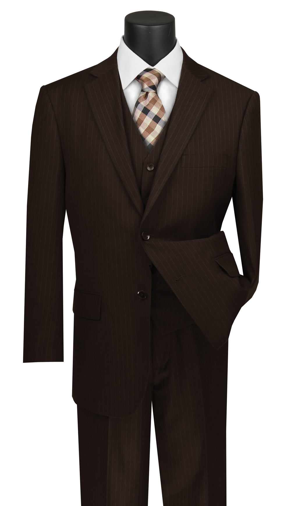 Vinci V2RS-7-BR Mens Suit