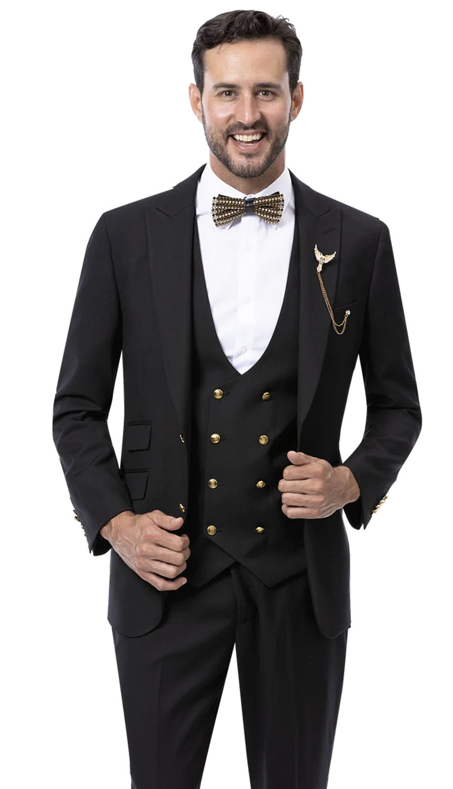 EJ Samuel M2771-BLK Mens Suit