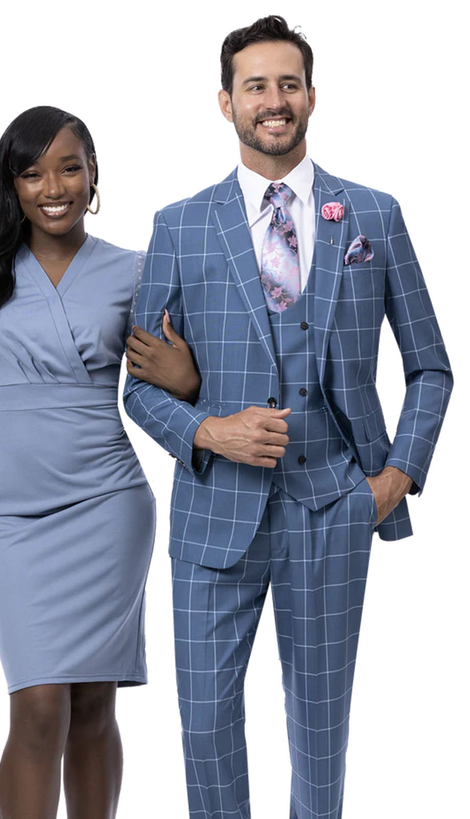 EJ Samuel M2773-TEAL Mens Suit