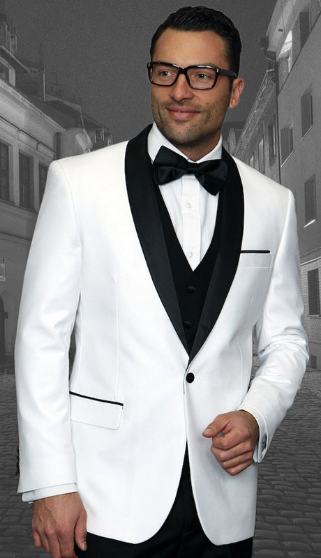Statement Encore-WHT Mens Suit