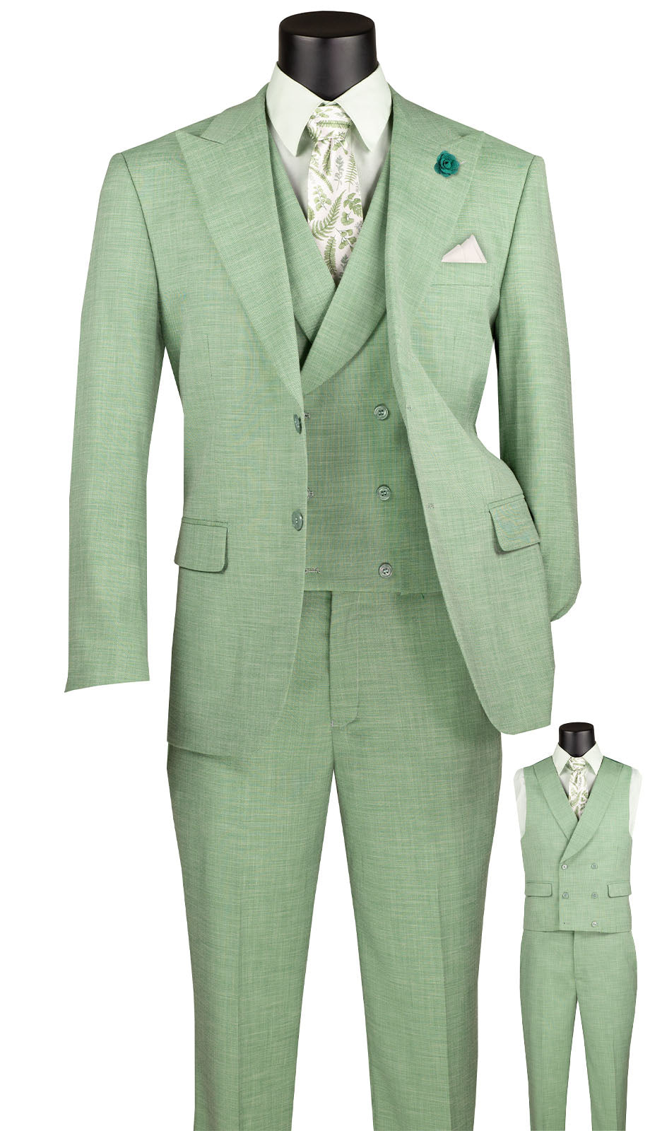 Vinci MV2K-2-LTG Mens Suit
