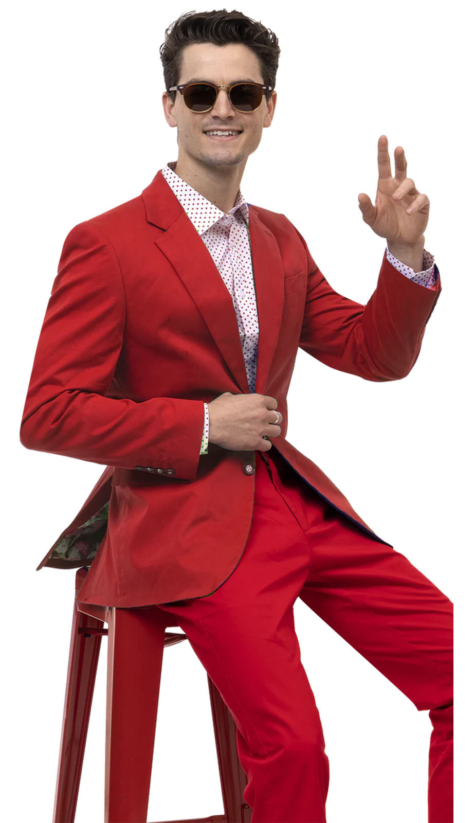 EJ Samuel CHJ01-RED Chino Mens Blazer