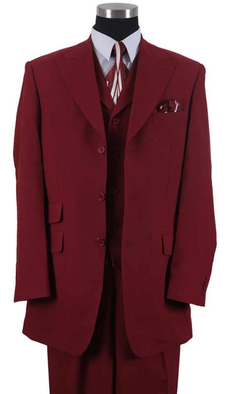 Milano Moda 905V-BUR Mens Suit