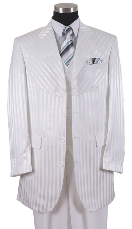 Milano Moda 2915V-WH Mens Suit