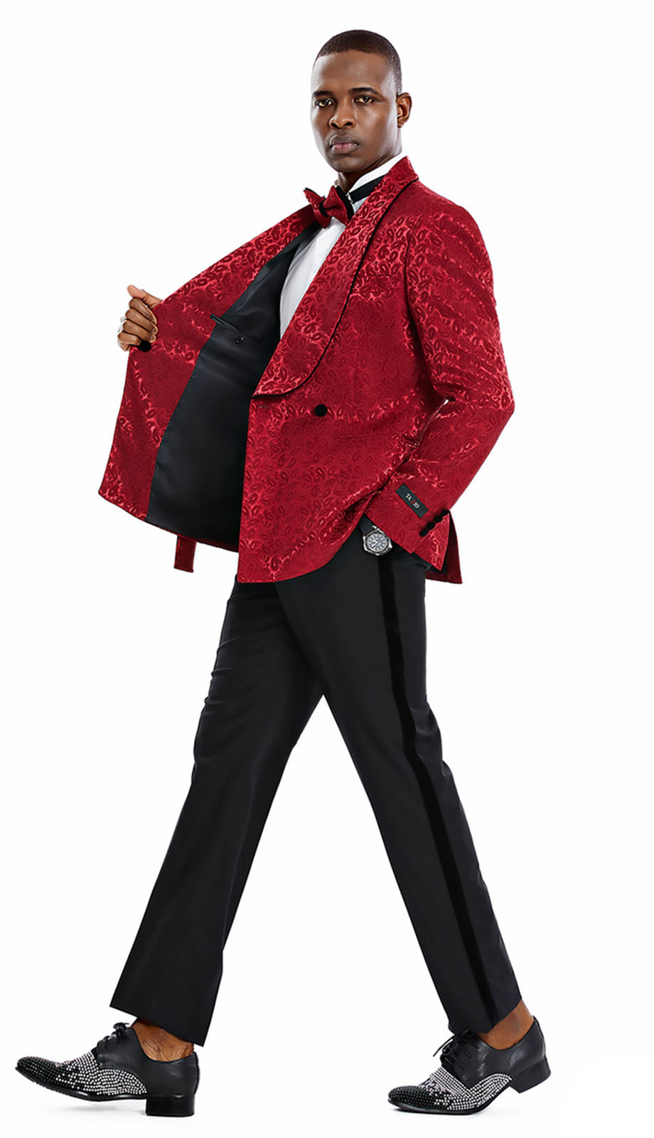 Tazzio M372SK-BUR Mens Suit