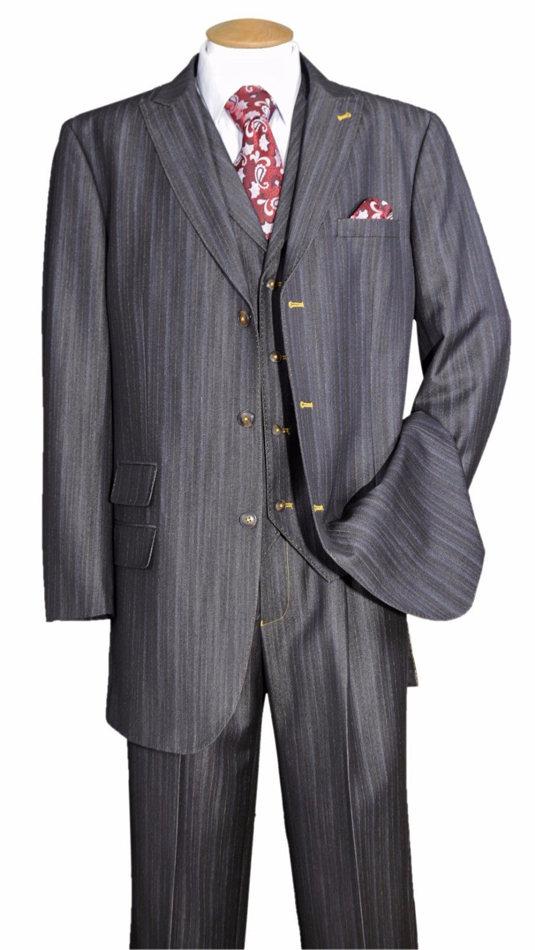 Milano Moda 5609-BLK Mens Suit