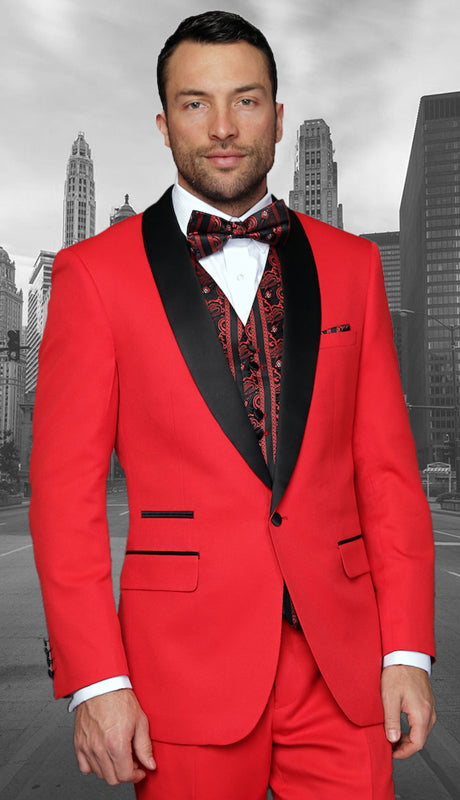 Statement Capri-RD Mens Suit