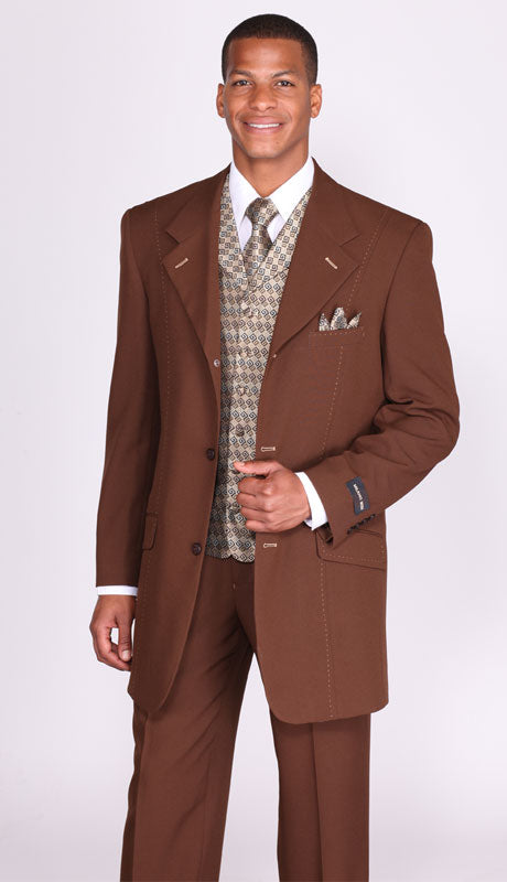 Milano Moda 6802-BR Mens Suit