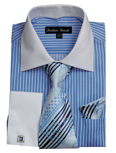 Fortino Landi FL631-BLU Mens Shirt