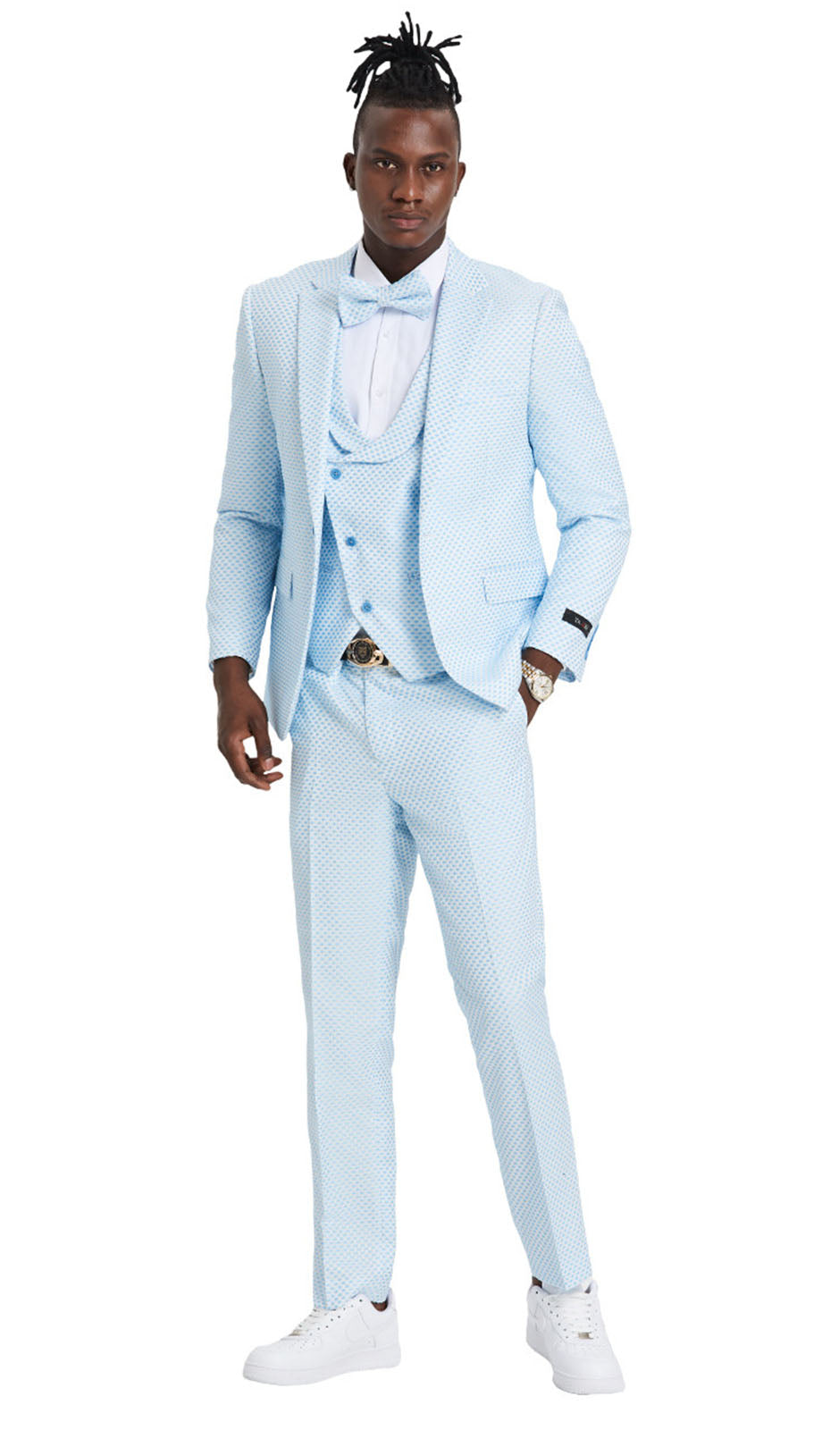 Tazzio M388SK-SKY Mens Suit