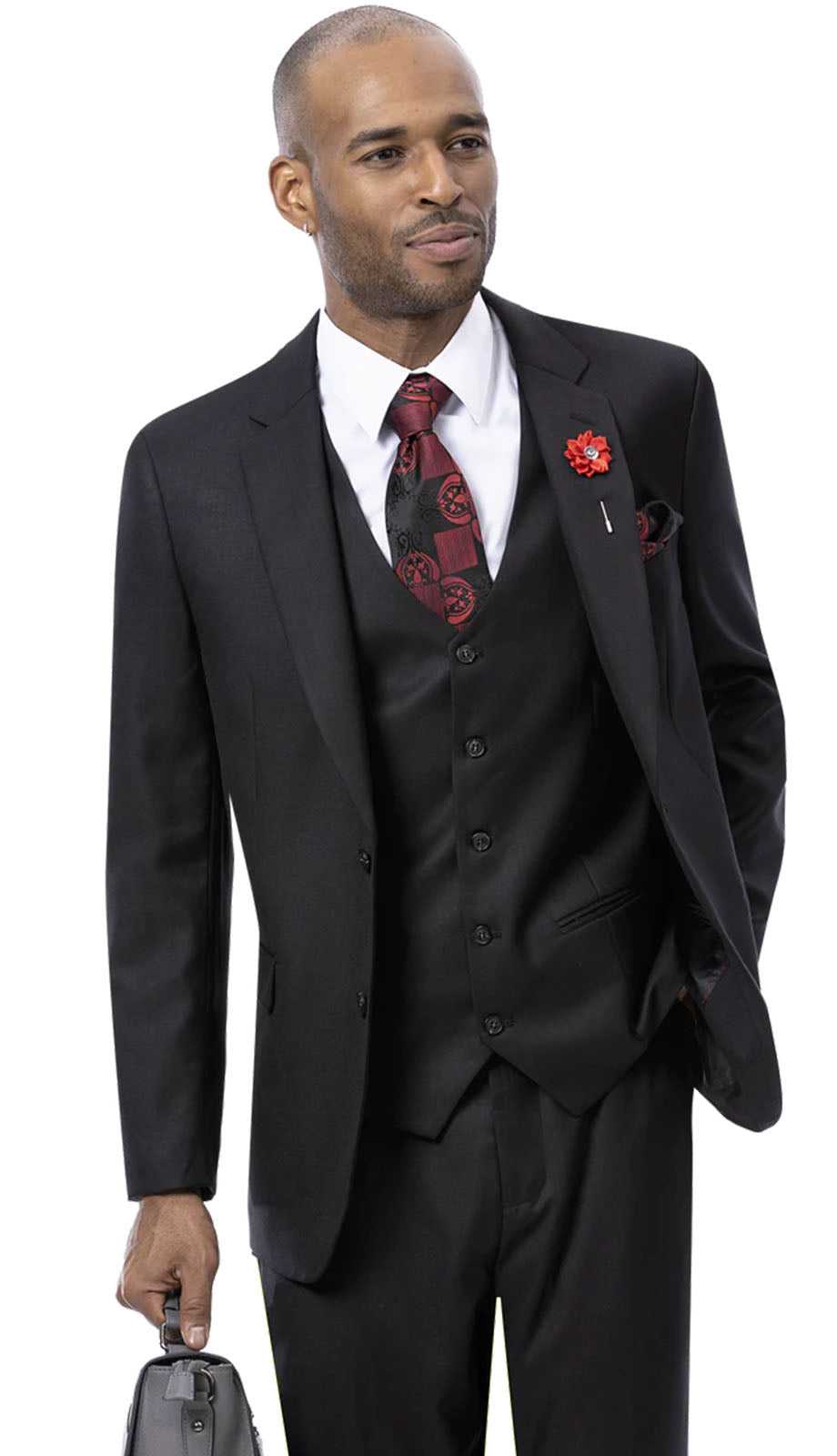 EJ Samuel M18022-BLK Mens Suit