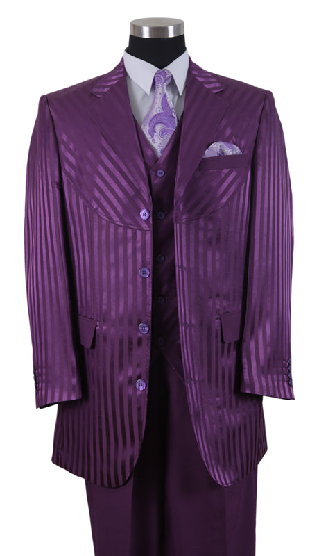 Milano Moda 2915V-PUR Mens Suit