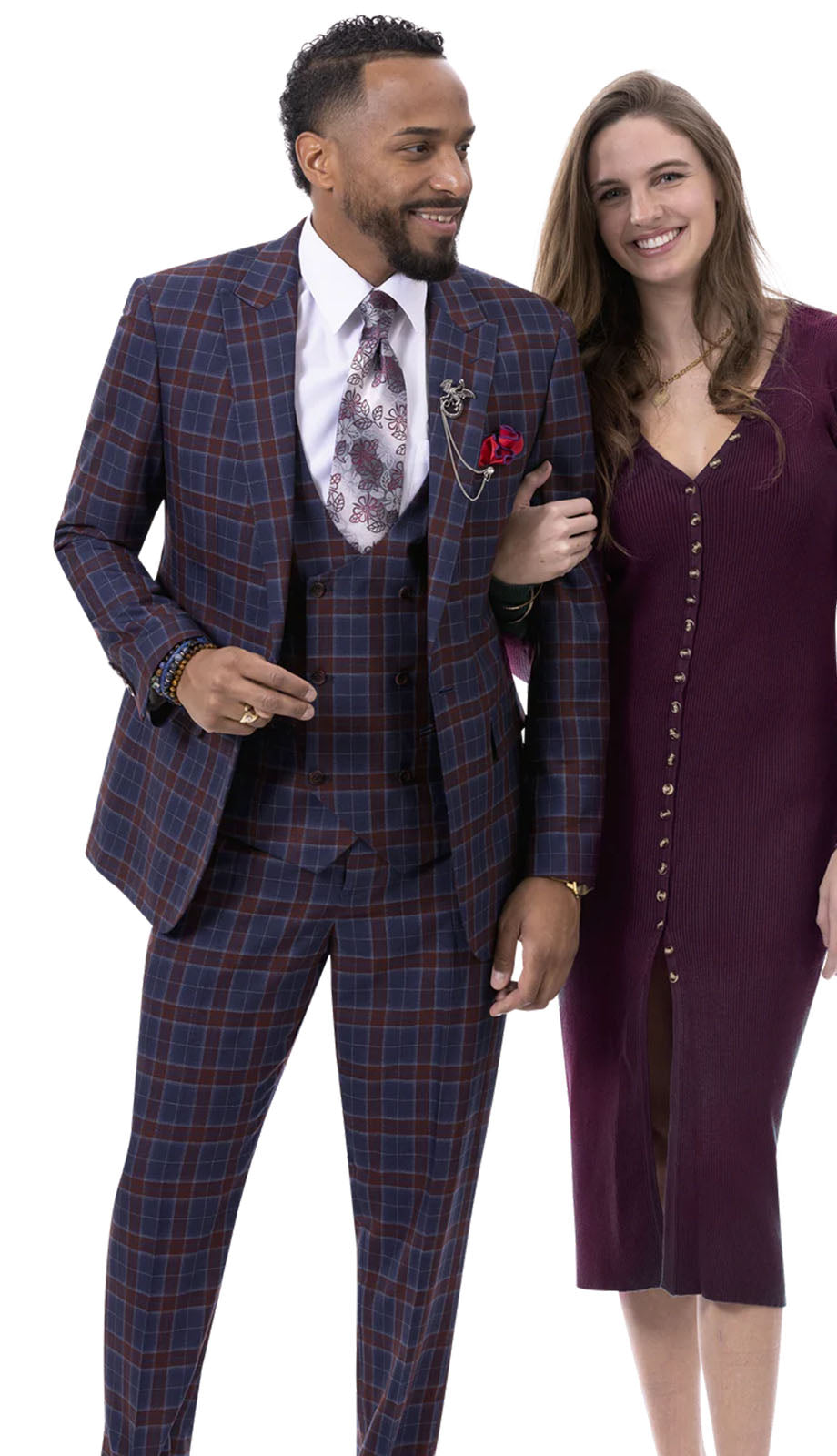 EJ Samuel M2791-BLU  Mens Suit