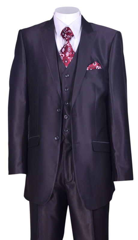 Milano Moda 5702V2-BLK Mens Suit