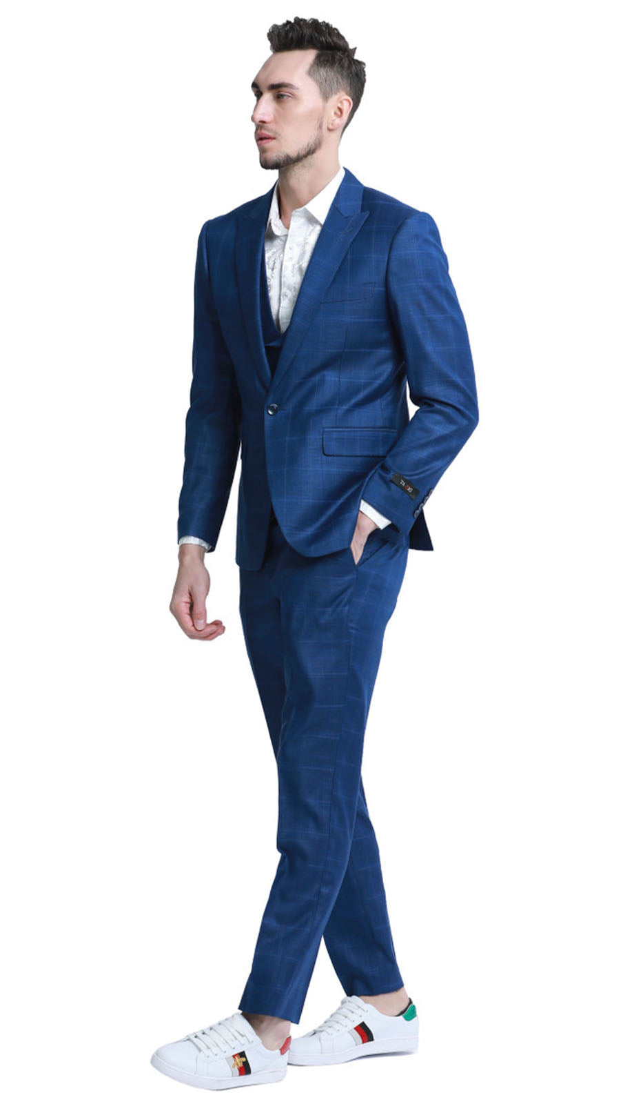 Tazzio M328SK-BLU Mens Suit